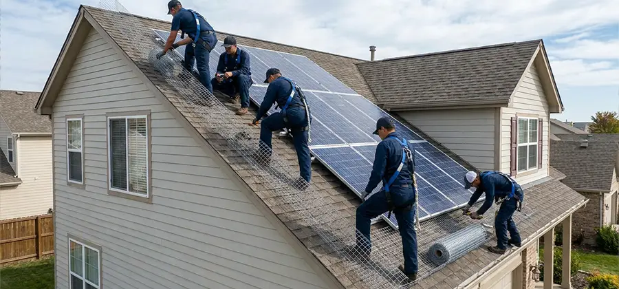 Pigeon Wire for Solar Panels in Novi